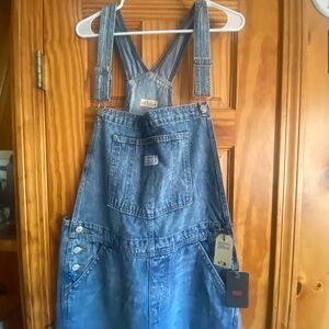 Levi's Blue Denim Wide Leg Jumpsuit